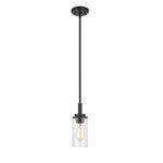 Mini-Pendant Light, Brushed Nickel or Matte Black Finish, Janna Collection