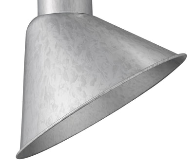 Millennium Lighting 12" RLM Angle Shade, Galvanized Finish