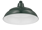 Millennium Lighting 14" RLM Warehouse Shade With Selected Goose Neck Mount and Wire Guard, Satin Green Finish