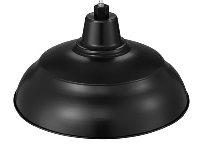 Millennium Lighting 17" RLM Warehouse Shade Goose Neck Mount, Satin Black Finish