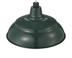 Millennium Lighting 14" RLM Warehouse Shade With Selected Goose Neck Mount and Wire Guard, Satin Green Finish