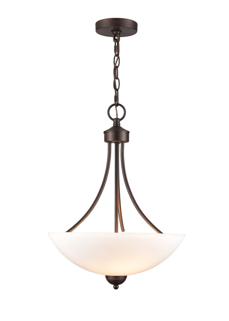 15" Pendant Light, Rubbed Bronze Finish, Ivey Lake Collection