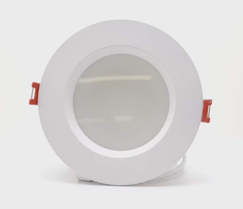 4" Frosted Downlight: M-Line, 15W, 1300 Lumens, CCT Selectable, 120V, White Finish