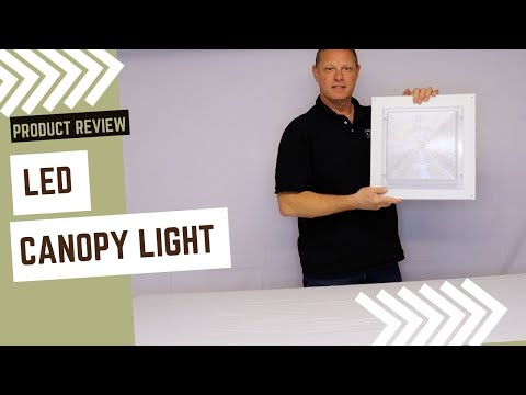 LED Canopy Light, 6,600 Lumens, CCT and Wattage Selectable, 120-277V