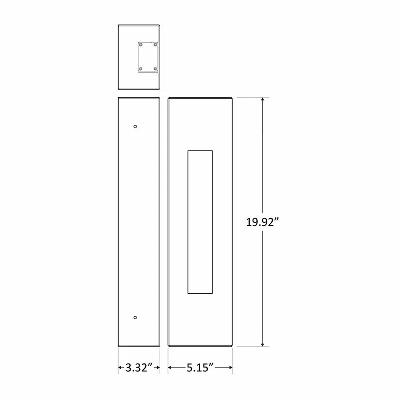 Crest LED Wall Sconces, 3000K, 4000K, or 5000K, 100-277V, Bronze Finish