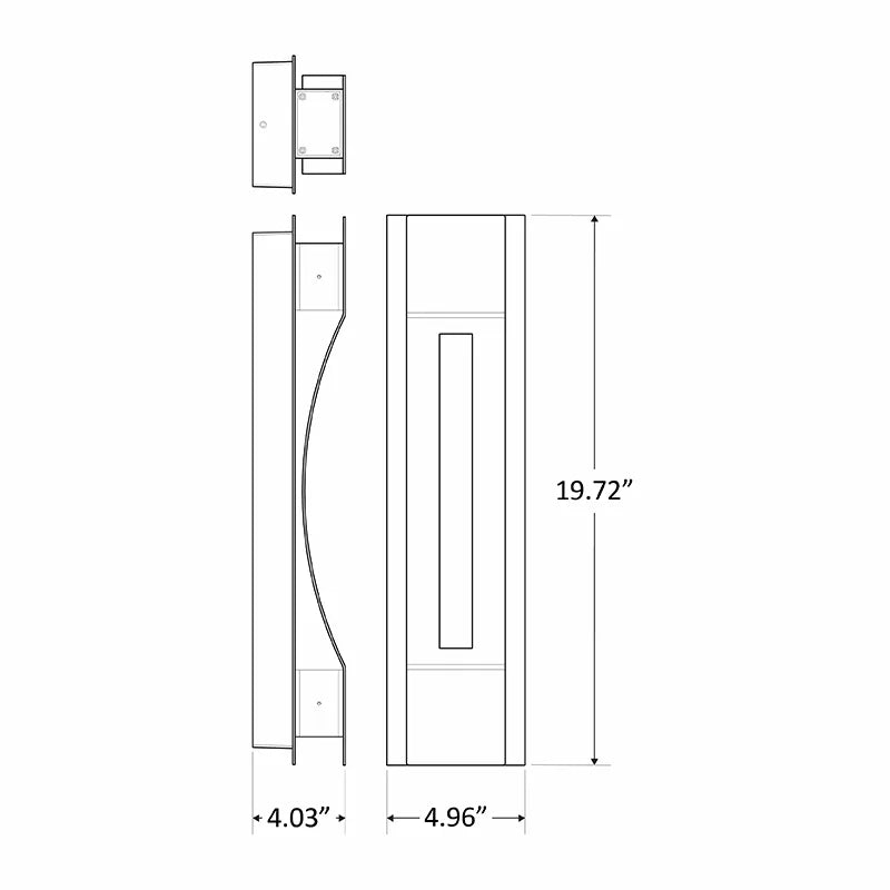 Crest LED Wall Sconces, 3000K, 4000K, or 5000K, 100-277V, Silver Finish