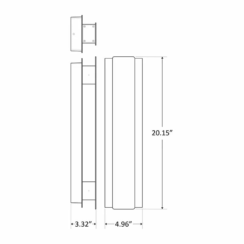 Crest LED Wall Sconces, 3000K, 4000K, or 5000K, 100-277V, Silver Finish