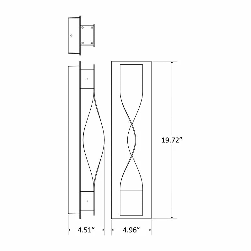 Crest LED Wall Sconces, 3000K, 4000K, or 5000K, 100-277V, Bronze Finish