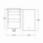 STAINLESS STEEL IN-GROUND LIGHT, 12V DC/AC, 3W COB, 290 LM, 45°, IP67, PC SLEEVE, 3000K OR 4000K