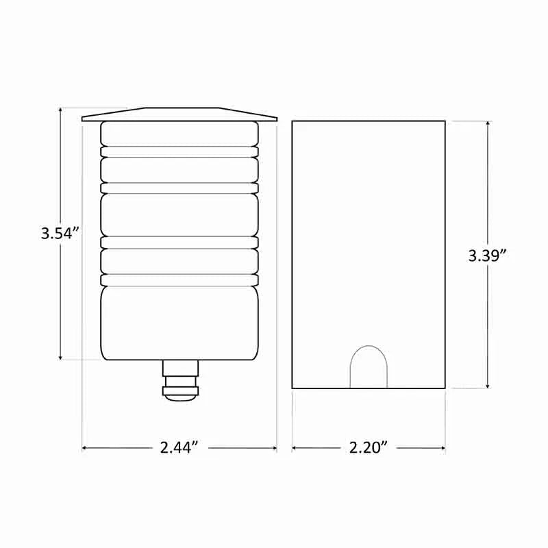 STAINLESS STEEL IN-GROUND LIGHT, 12V DC/AC, 3W COB, 290 LM, 45°, IP67, PC SLEEVE, 3000K OR 4000K