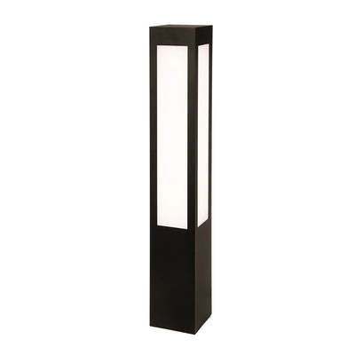 40" Square Bollard Long Lens, 1375 Lumen Max, Wattage and CCT Selectable, 120-277V, Black or Bronze Finish