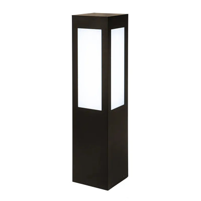 26" Square Bollard Long Lens, 1375 Lumen Max, Wattage and CCT Selectable, 120-277V, Black or Bronze Finish