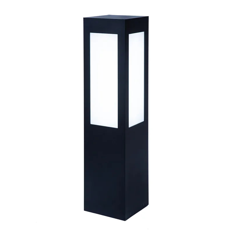 26" Square Bollard Long Lens, 1375 Lumen Max, Wattage and CCT Selectable, 120-277V, Black or Bronze Finish