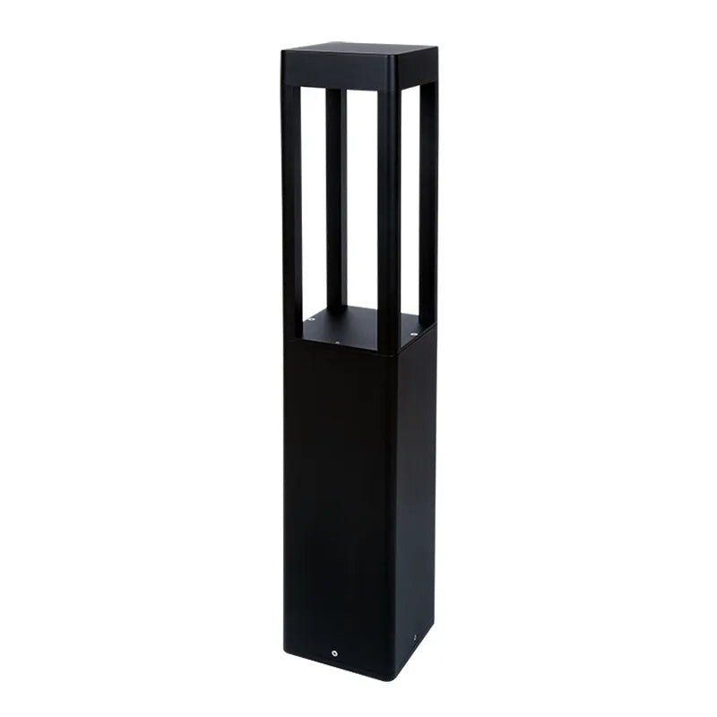 32" Square Bollard Open Design, 1375 Lumen Max, Wattage and CCT Selectable, Bronze or Black