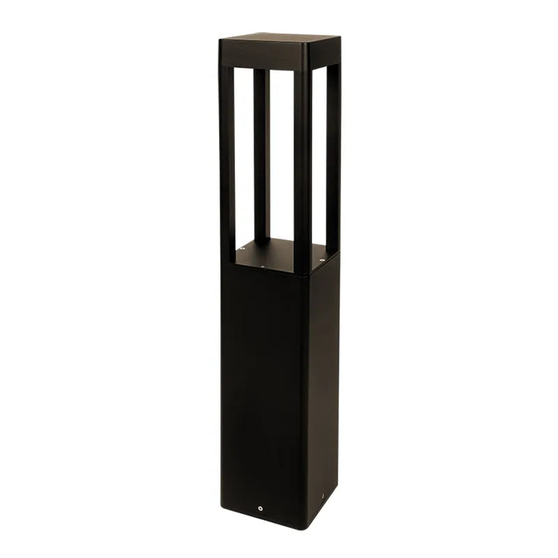 26" Square Bollard Open Design, 1375 Lumen Max, Wattage and CCT Selectable, Bronze or Black