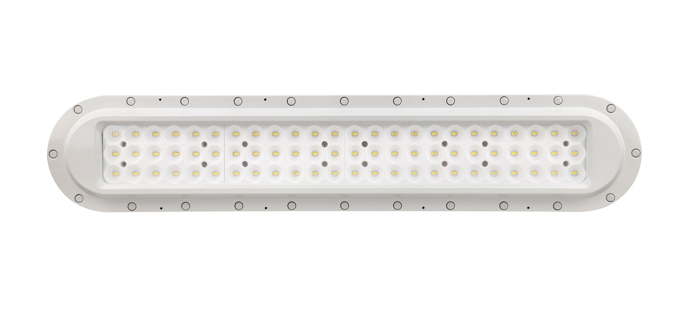 2ft Hazardous Location Flood/Highbay Lights, Class 1 Division 2, 5400 Lumens, 40W, 120-277V, 5000K, Grey Finish