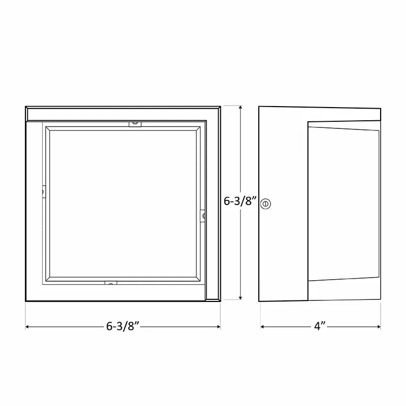 1" Square Architectural Ceiling Cylinders, 9W, 630 Lumens, Triac Dimming, CCT Selectable, 120-277V, White Finish