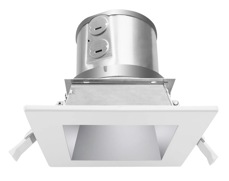 4" LED SQUARE COMMERCIAL RECESSED LIGHT, 3200 LUMEN MAX, WATTAGE AND CCT SELECTABLE, 120-277V, HAZE OR WHITE