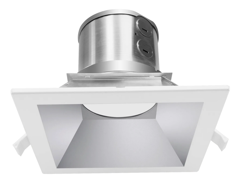 6" LED SQUARE COMMERCIAL RECESSED LIGHT, 3200 LUMEN MAX, WATTAGE AND CCT SELECTABLE, 120-277V, HAZE OR WHITE