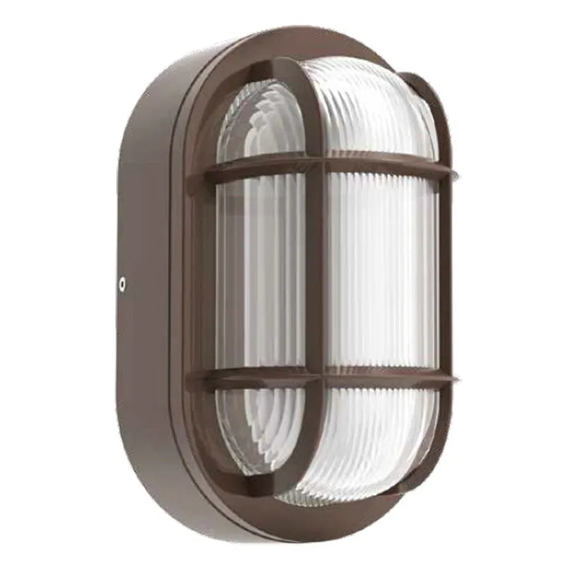 Traditional Bulkheads with Photocell, 1700 Lumens, Wattage and CCT Selectable, 120-277V, Bronze or Black Finish