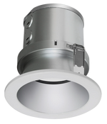 4" LED ROUND COMMERCIAL RECESSED LIGHT, 3200 LUMEN MAX, WATTAGE AND CCT SELECTABLE, 120-277V, HAZE OR WHITE