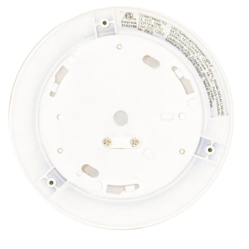 4" LED Round Disk Light, 9W, CCT Selectable, 120V