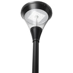 7" Garden Post-Top Light, 7800 Lumens, 18W/30W/45W/60W Selectable, 120-277V, CCT Selectable 3000K/4000K/5000K, Black Finish