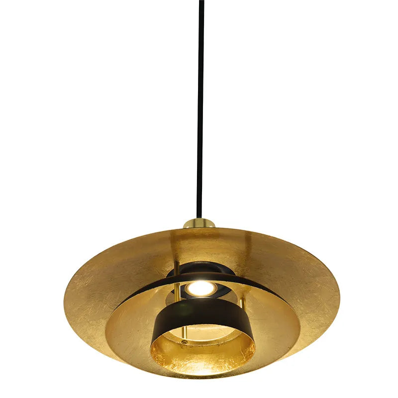 2" Modern Designer LED Pendant, 500 Lumens, CCT Selectable, 10W, White or Black Gold Finish