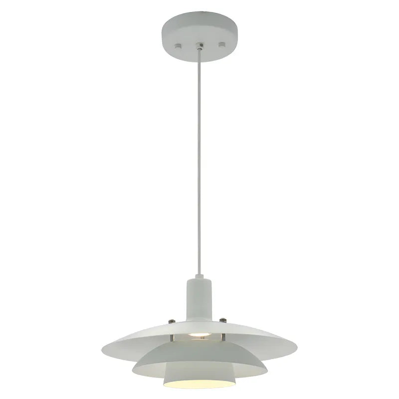 2" Modern Designer LED Pendant, 500 Lumens, CCT Selectable, 10W, White or Black Gold Finish