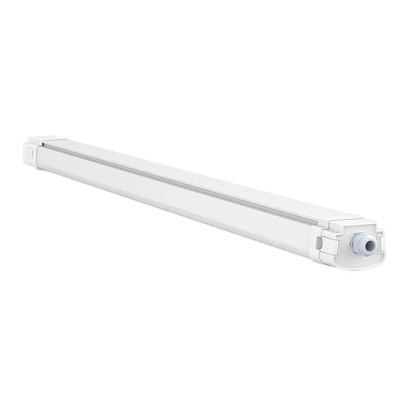 Modular 8ft LED Vapor Tight Fixture, Quick Connect, 9800 Lumen Max,55W/60W/70W Wattage and CCT Selectable, 120-277V