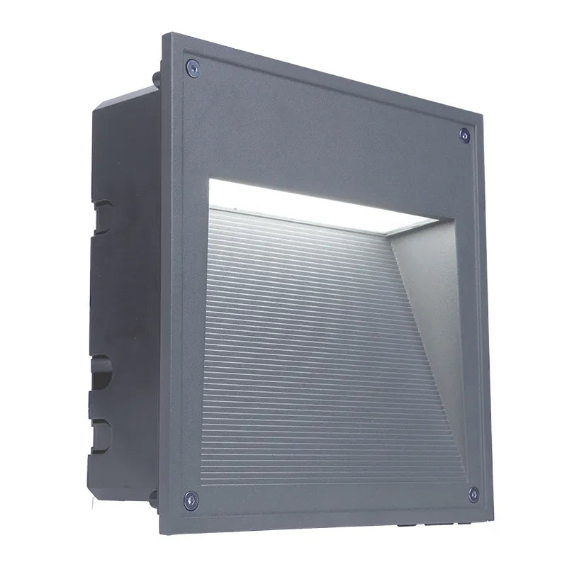 Commercial Large Wall/Step Lights, 925 Lumens, Wattage and CCT Selectable, 120-277V, Black or Gray