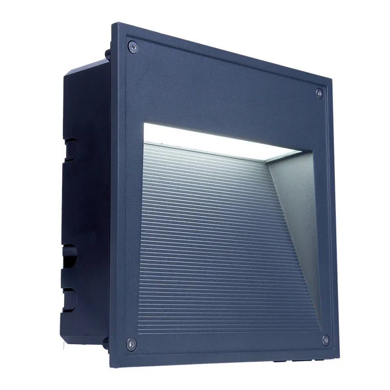 Commercial Large Wall/Step Lights, 925 Lumens, Wattage and CCT Selectable, 120-277V, Black or Gray