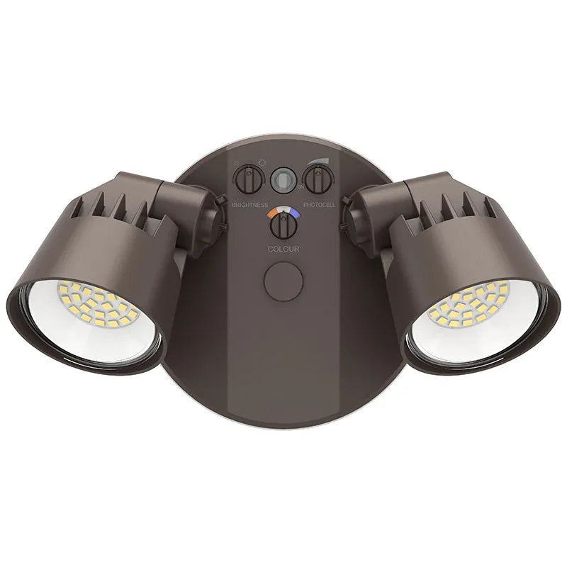 X-Gen Advance Security Lights, 3250 Lumens, Wattage and CCT Selectable, 120V, Bronze, White or Black Finish