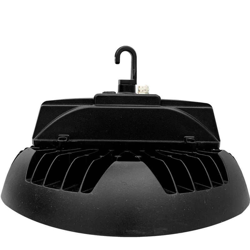 LED Sensor Ready UFO High Bay, 18,750 Lumen Max, Wattage Selectable and CCT Selectable, 120-277V, Black Finish