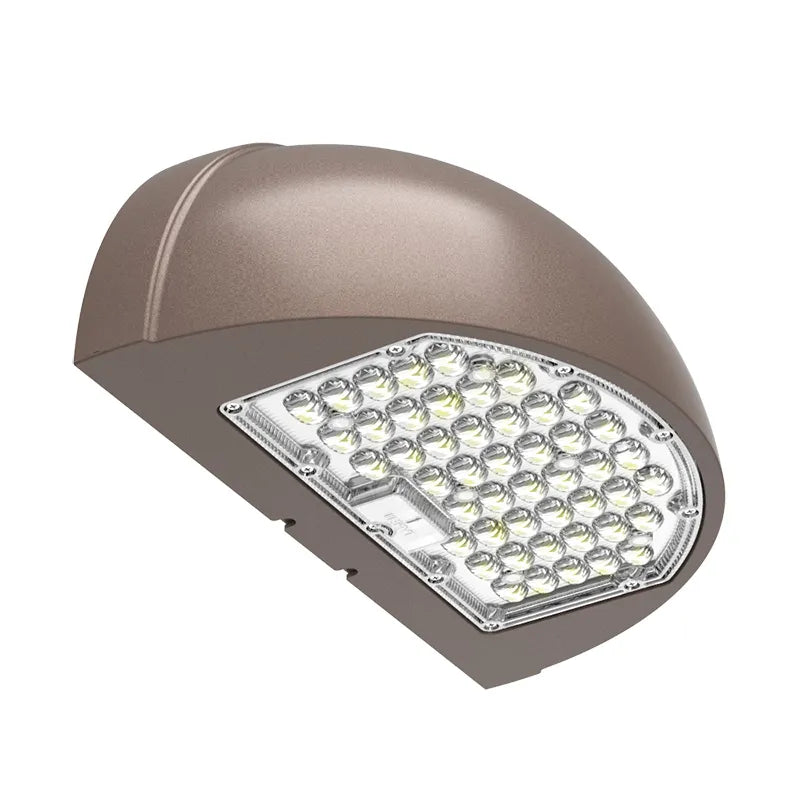 Half-Moon Wall Pack, 10,800 Lumen Max, Wattage and CCT Selectable, Sensor Ready, 120-277V