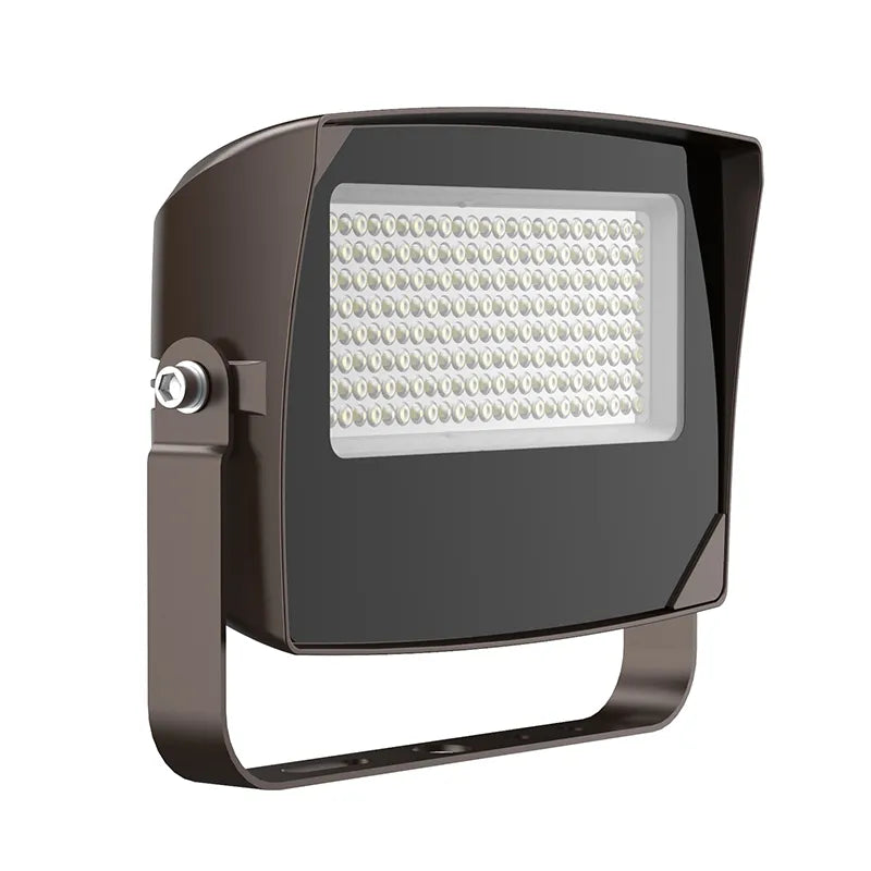 Round-Back Flood Light with U Bracket, 11,200 Lumens, Wattage and CCT Selectable, Photocell Included, 120-277V