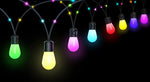 53FT 15 Lamp Commercial Grade LED String Light, RGB-IC, IP65 Rated, 100-240V