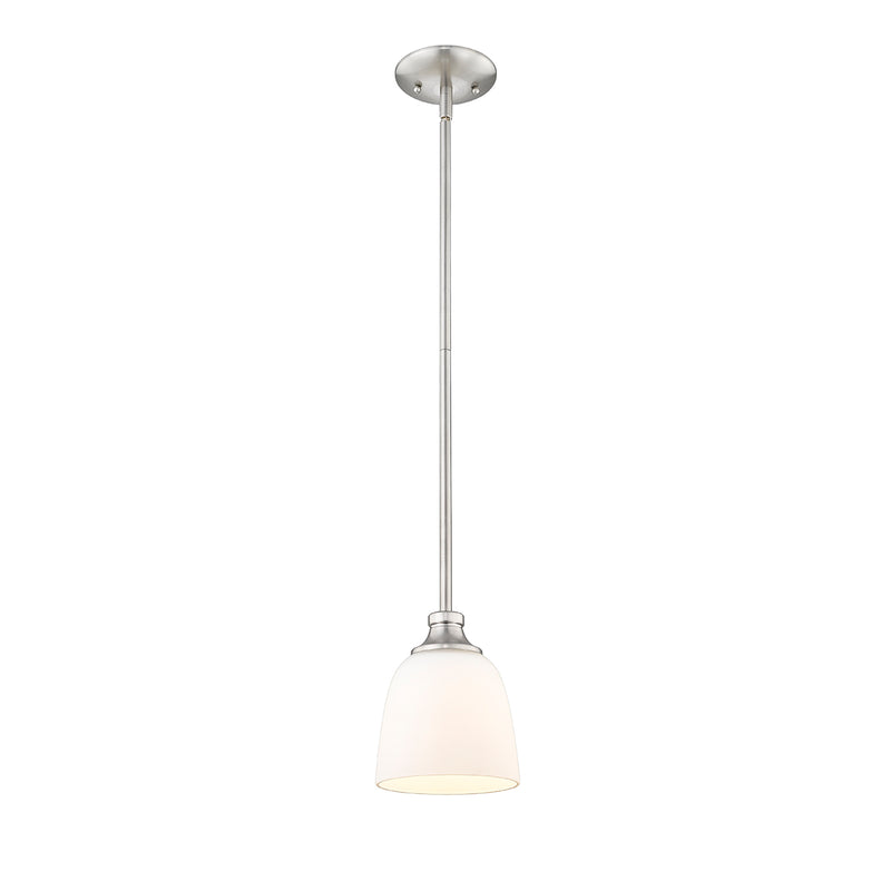 Mini-Pendant Light, Brushed Nickel or Modern Gold Finish, Alberta Collection