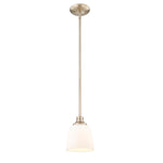 Mini-Pendant Light, Brushed Nickel or Modern Gold Finish, Alberta Collection