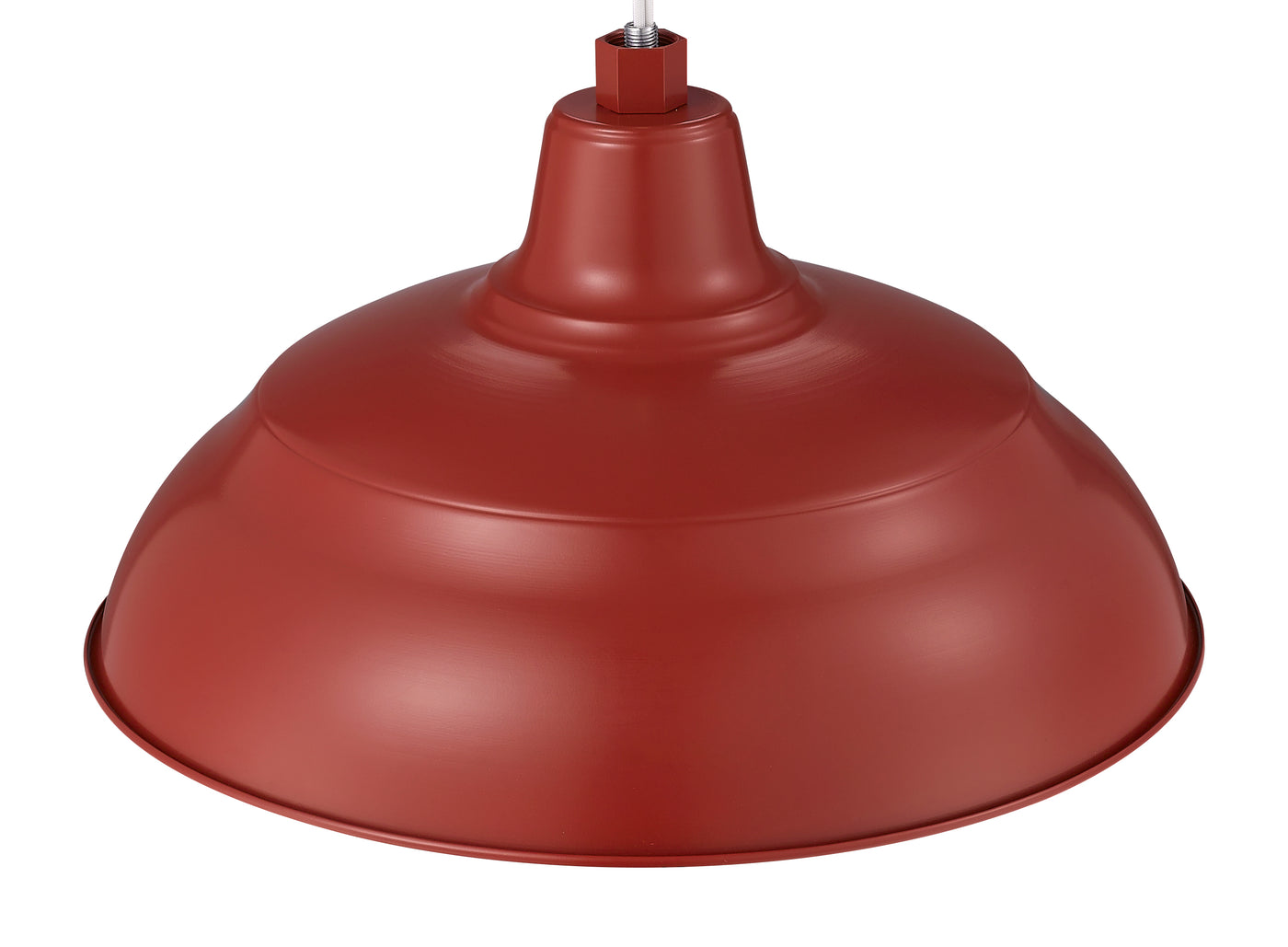 Millennium Lighting 17" RLM Warehouse Shade Goose Neck Mount, Satin Red Finish