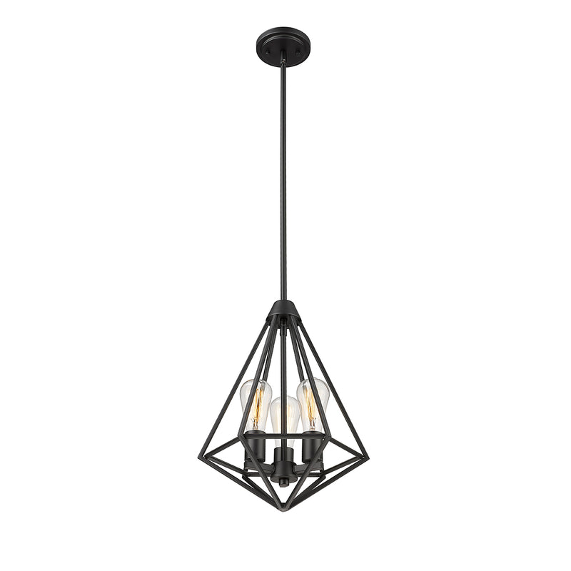 Pendant Light, Matte Black or Gold Finish, Dawes Collection