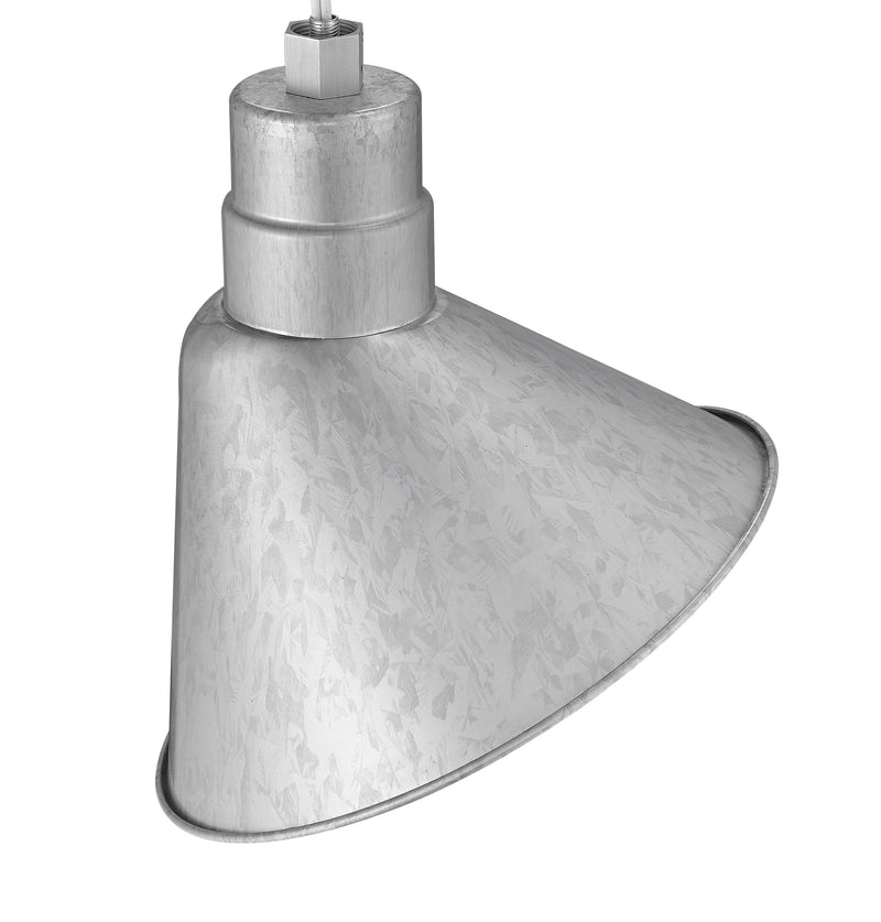 Millennium Lighting 12" RLM Angle Shade, Galvanized Finish