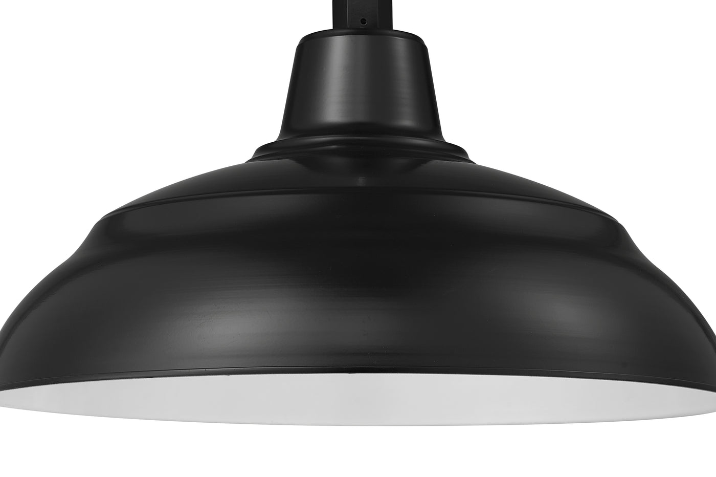 Millennium Lighting 17" RLM Warehouse Shade Goose Neck Mount, Satin Black Finish