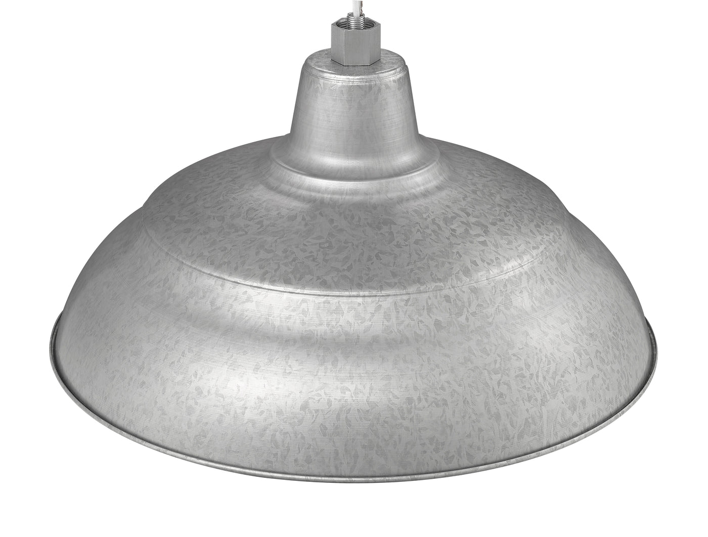 Millennium Lighting 17" RLM Warehouse Shade Goose Neck Mount, Galvanized Finish