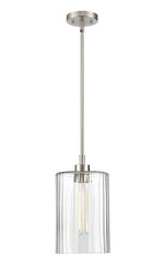 8" Pendant Light, Brushed Nickel or Modern Gold Finish, Chastine Collection