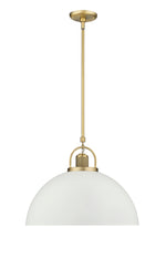 Pendant Light, Artistan Collection, Vintage Brass Matte Black or White