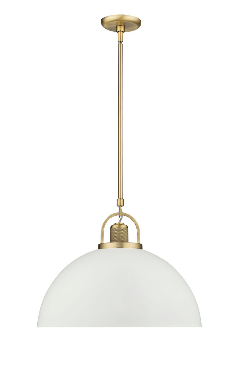 Pendant Light, Artistan Collection, Vintage Brass Matte Black or White