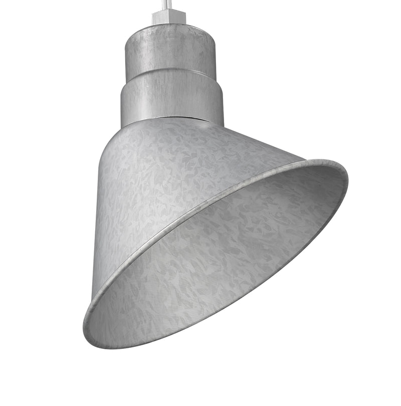 Millennium Lighting 10" RLM Angle Shade, Galvanized Finish