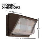 High Lumen LED Wall Pack, G3, 120 Watt, 16300 Lumens, 120-277V, 4000K