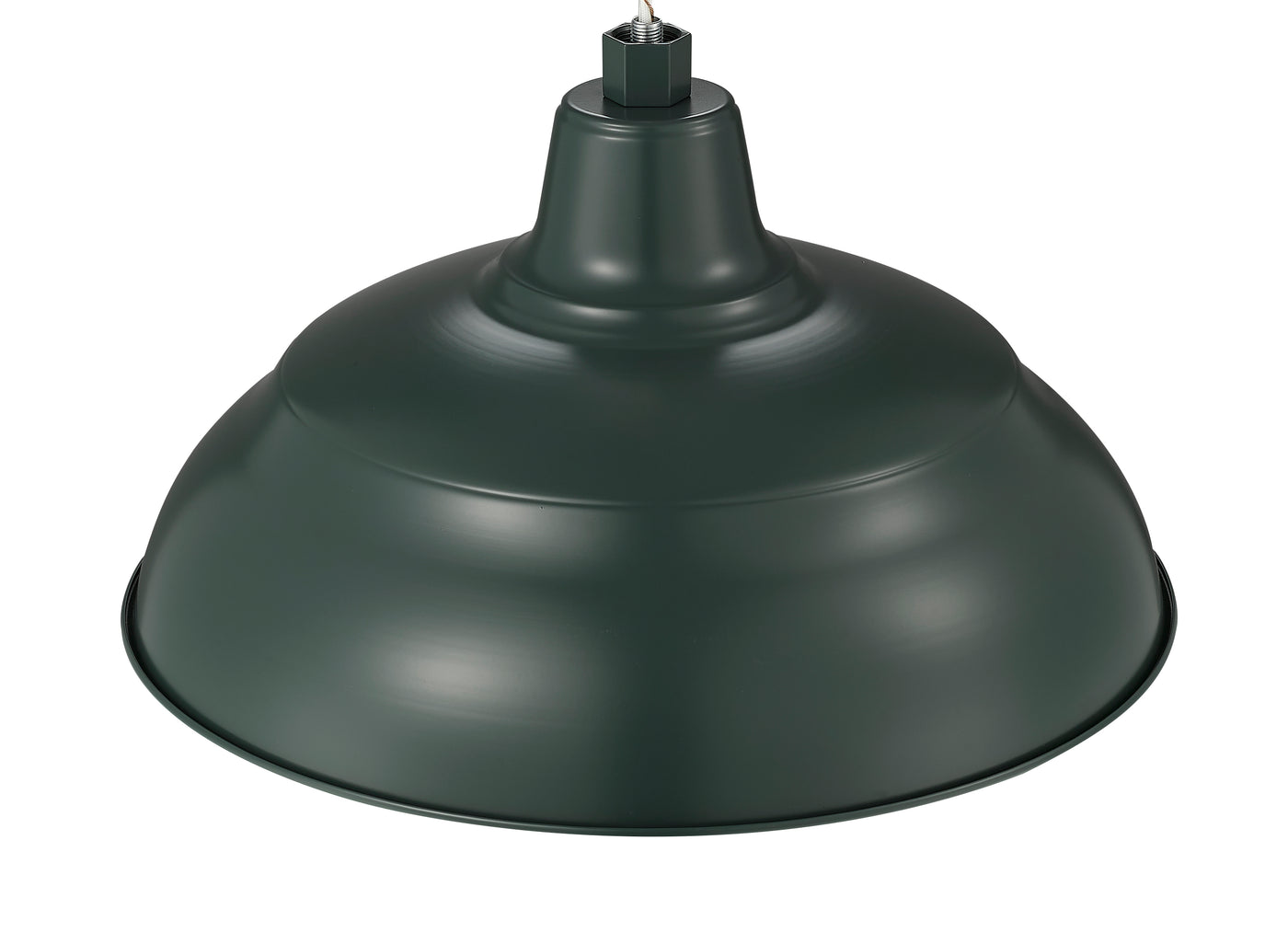 Millennium Lighting 17" RLM Warehouse Shade Goose Neck Mount, Satin Green Finish